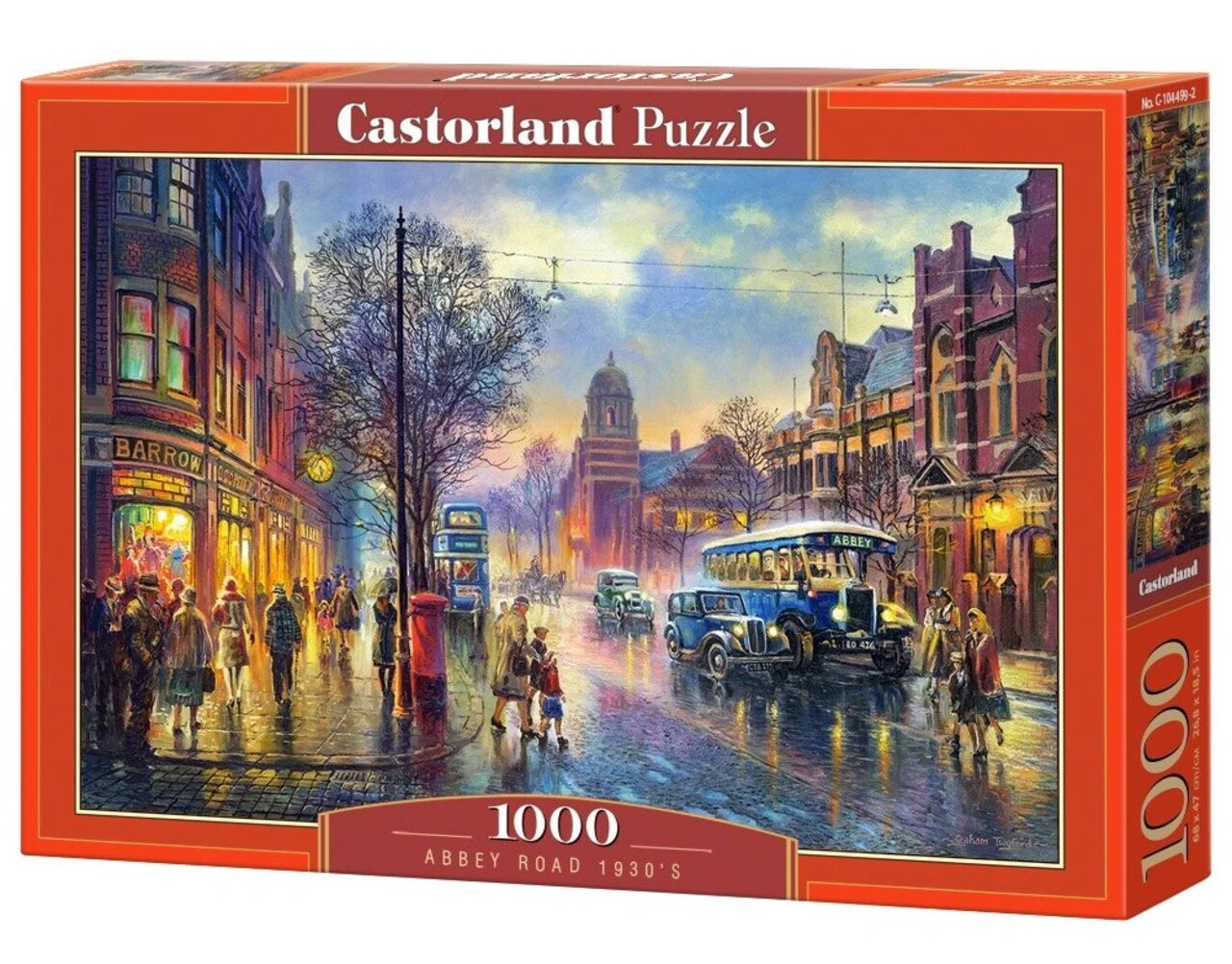 1000 Piece Jigsaw Puzzle, Abbey Road, 1930s, London, England, British Empire, Edwardian Era, Adult Puzzles, Castorland C-104499-2